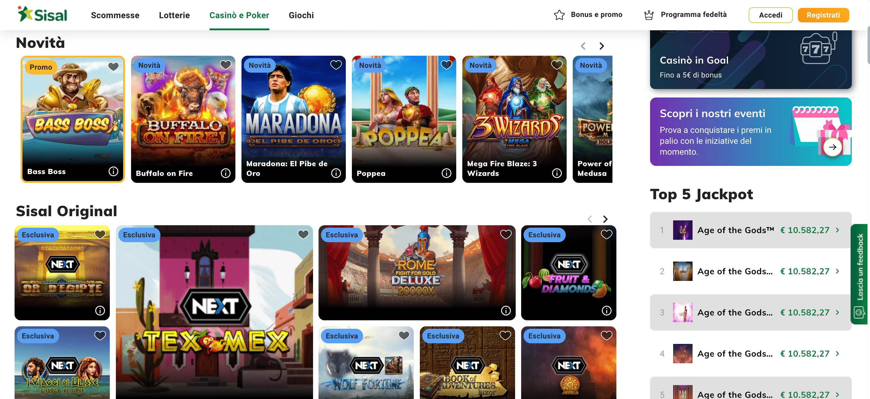 Sisal Casino Slot